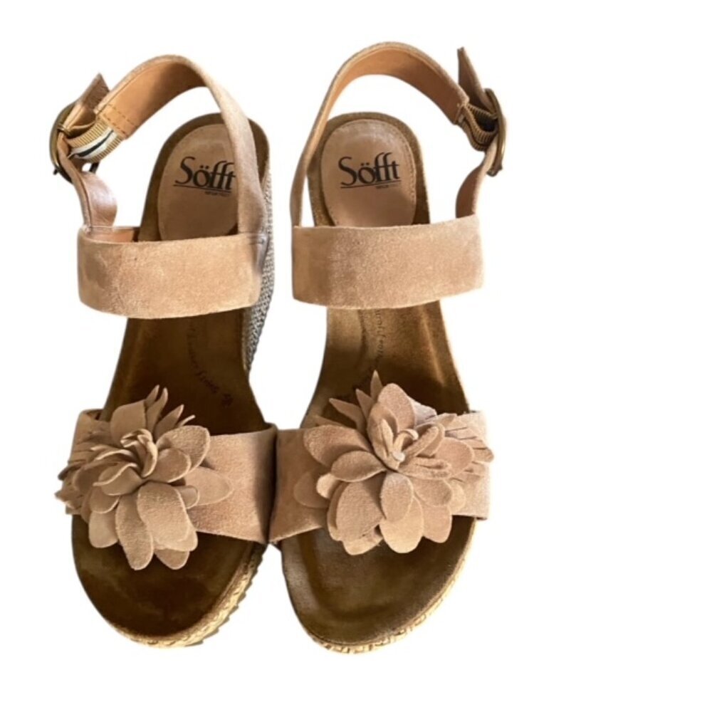 Sofft Cali Suede Wedge Sandal 10